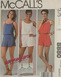 8880 MCC STRETCH KNIT STRAPPY BRA ROMPER PATTERN MD 14,16